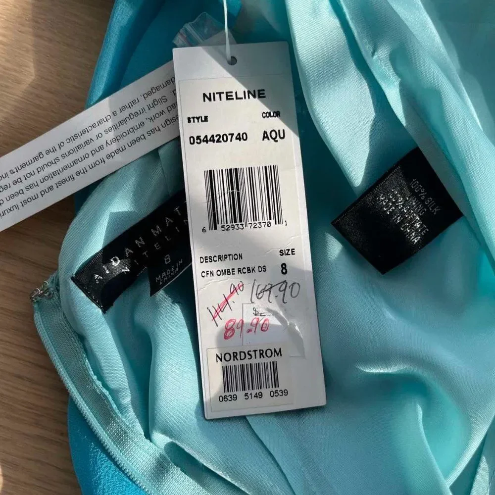 Aidan by Aidan Mattox Teal Mini Dress - Picture 6 of 11